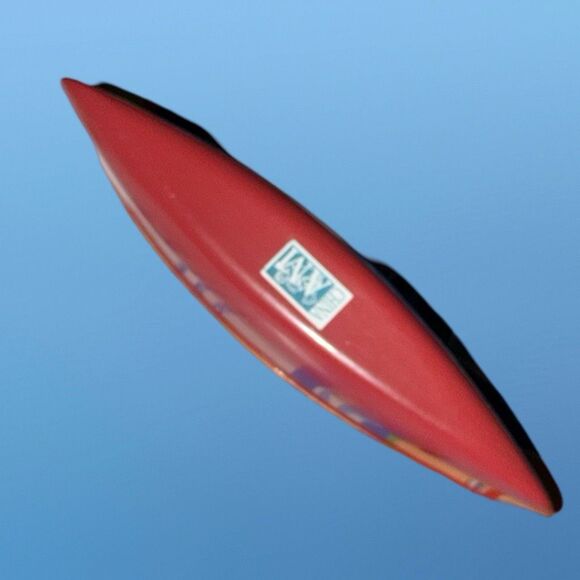 Dept 56 1999 Village Accessories Wooden Canoe with Paddles (Red Bottom) - Picture 5 of 9